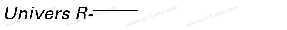 Univers R字体转换